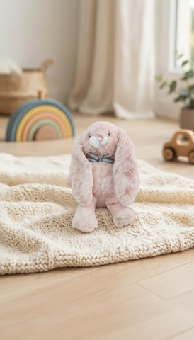 Peluche Coneja Rosa El Mundo De Sofia 30 cm con moño