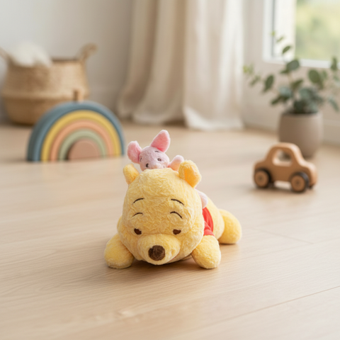 Peluche Winnie Pooh Echado con Piglet 52 cm