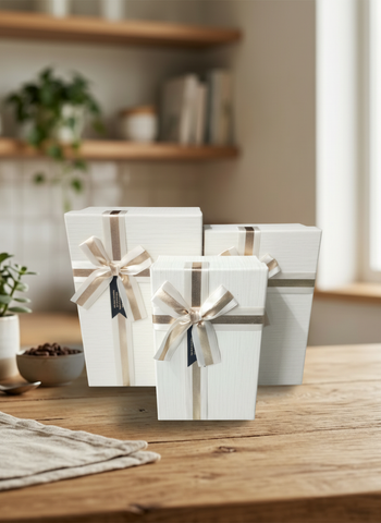 Caja El Mundo De Sofia serie 3 pz caja regalo beige