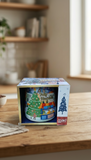 Taza Porcelana Puesto Navideño Azul Marino El Mundo De Sofia