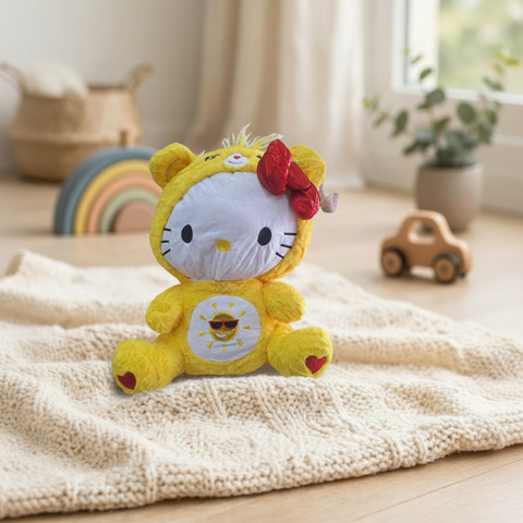Peluche Kitty Mameluco Cariñoso Amarillo 45 cm