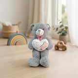 Peluche Oso Gigante Corazón El Mundo De Sofía 100cm Gris