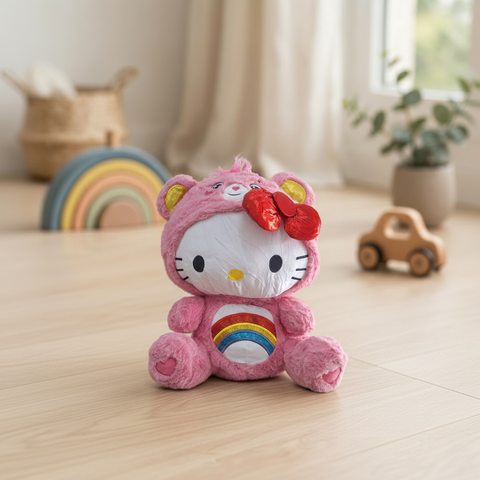 Peluche Kitty Cariñoso Mameluco Personaje 45 cm Rosa