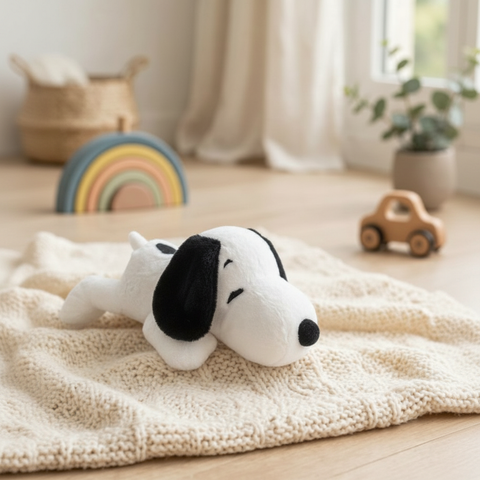 Peluche Snoopy Echado #1 El Mundo de Sofia blanco 60 cm