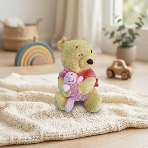 Peluche Winie Pooh y Piglet Sentado , 37 cm