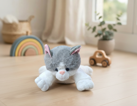 Peluche Gato Jack Mediano El Mundo de Sofia gris 50 cm