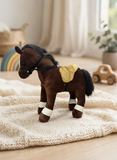 Peluche Caballo Chocolate Montura Beige El Mundo De Sofia 45 cm