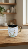 Taza Octagonal Navideña El Mundo De Sofia Porcelana Blanca