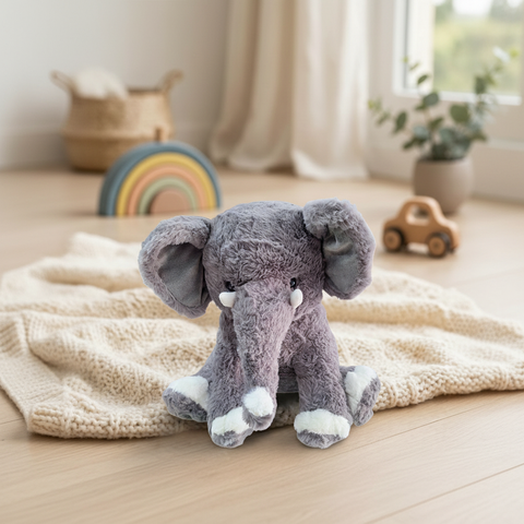 Peluche El Mundo De Sofia Elefante Gris 35cm Con Colmillos
