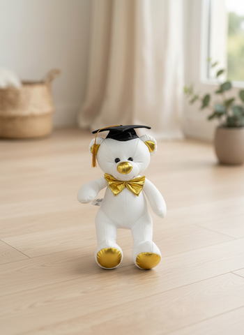 Oso Graduación Firmas 45 cm El Mundo de Sofía Blanco