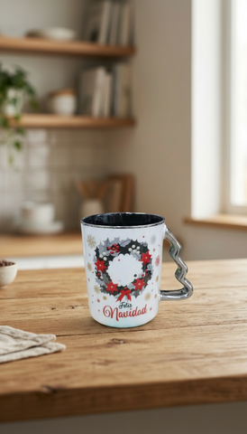 Taza El Mundo De Sofia Porcelana Corona De Navidad Aza Plate