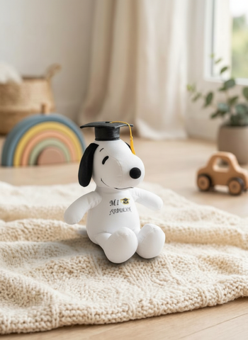 Peluche Snoopy Graduado Firma #1 30cm