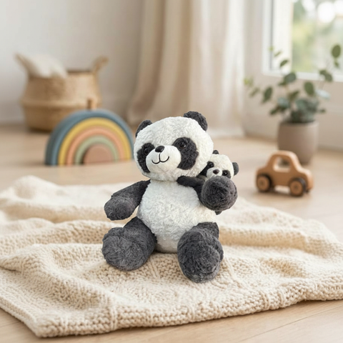 Peluche panda con cría El Mundo De Sofia 44cm importación