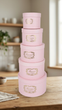 Caja Regalo El Mundo De Sofia Serie 5 PZ rosa redonda