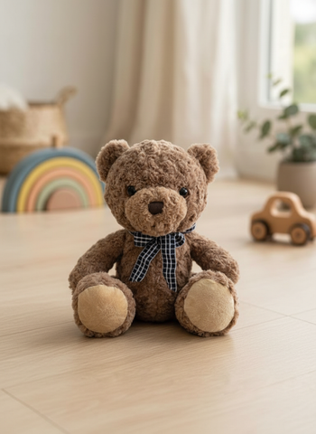 Peluche El Mundo De Sofia Cafe Sentado Con Moño