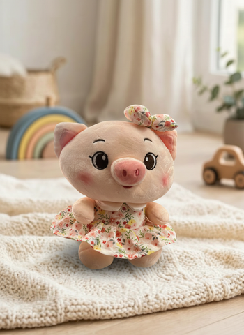 Peluche Puerco El Mundo De Sofia con vestido de flores 19cm