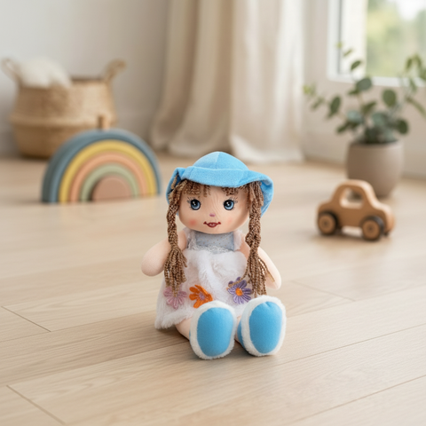 Muñeca Peluche El Mundo de Sofia con Flores Azul 44cm #2