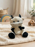 Peluche Vaca Eli # 4 El Mundo de Sofia beige y negro 100 cm