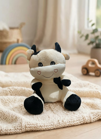 Peluche Vaca Eli # 4 El Mundo de Sofia beige y negro 100 cm