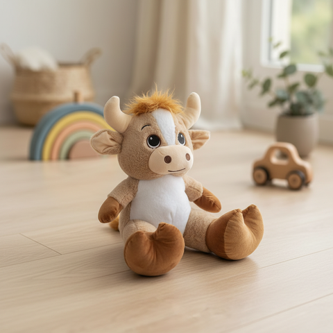 Peluche Toro Tik Tok #2 El Mundo de Sofia café 44 cm