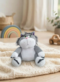 Peluche Gato Lucifer # 1 El Mundo de Sofia gris 35 cm