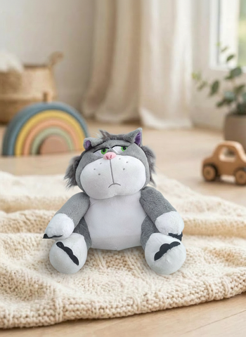 Peluche Gato Lucifer # 1 El Mundo de Sofia gris 35 cm