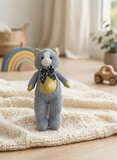 Peluche Gato Sofia Gris Dorado Moño 65cm