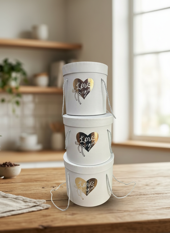 Caja de regalo El Mundo de Sofia 3pz 20cm blanco