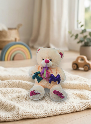 Peluche Oso TQM Mediano Lentejuela El Mundo de Sofia Beige 43cm