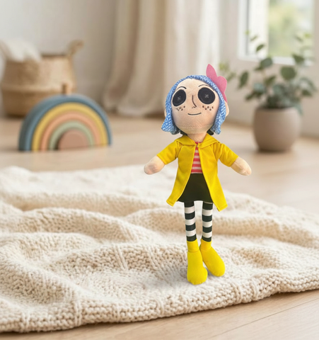 Peluche Coraline El Mundo De Sofia 47cm Ojo Boton