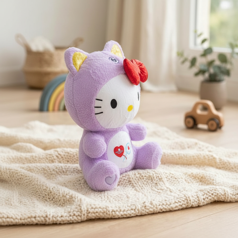Peluche Kitty Mameluco Morado 23 cm Cariñoso #1