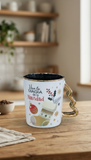 Taza Porcelana Blanca Asa Calsetin Navidad El Mundo De Sofía