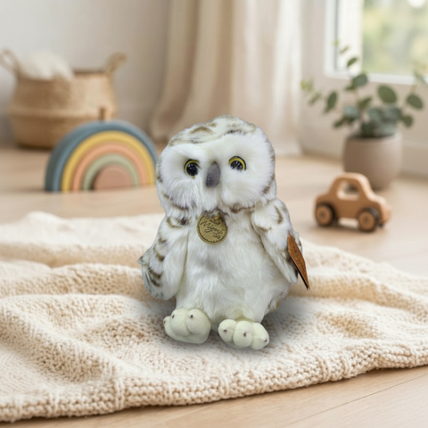 Peluche Miyoni Búho Blanco Hipoalergénico 21cm