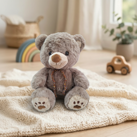 Peluche Oso  con bufanda Café con Bufanda 40 cm