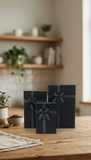 Caja El Mundo de Sofia 3 pz regalo negra rectangular