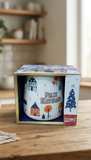 Taza Casitas Navideñas  Porcelana Jumbo El Mundo de sofía