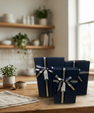 Caja de regalo azul El Mundo De Sofia Serie 3 pz rectangular