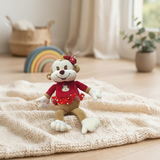 Peluche Changa Chica El Mundo de Sofia café con rojo 45 cm