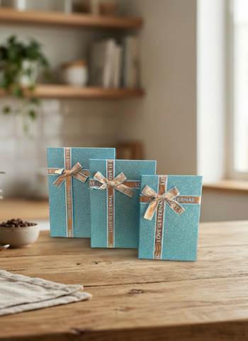 Caja El Mundo De Sofía Serie 3 pz Regalo azul 33.5
