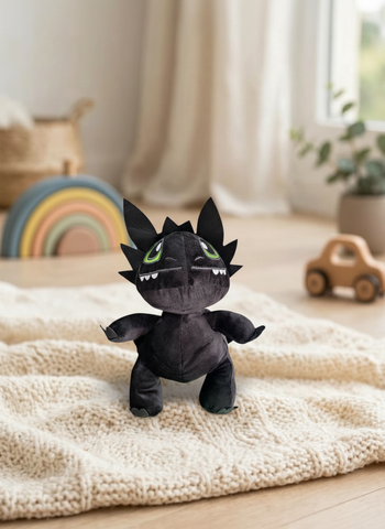 Peluche Chimuelo #2  El Mundo De Sofia 38cm Negro