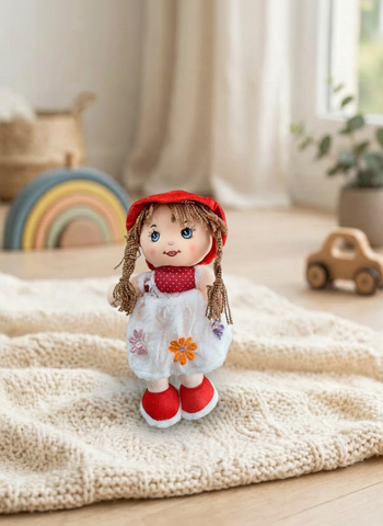 Peluche El Mundo de Sofia muñeca con flores Roja 44cm #2