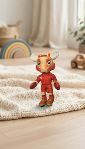 Peluche Maple El mundo de Sofía  Mundial 49cm Rojo Venado