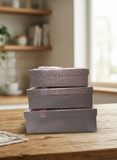 Caja El Mundo de Sofia Serie 3pz Regalo rosa Dorado Rectangu
