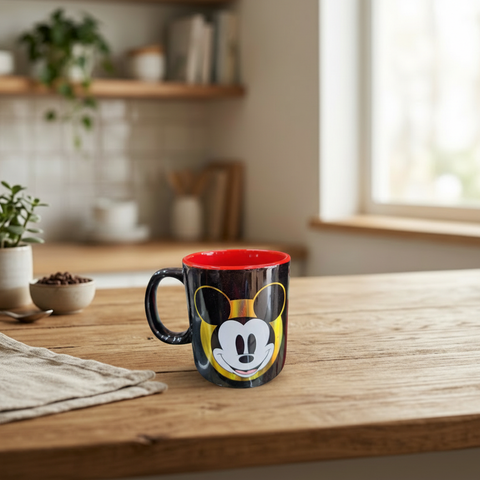 Taza porcelana Siglo XXI Mickey 20 oz Negra