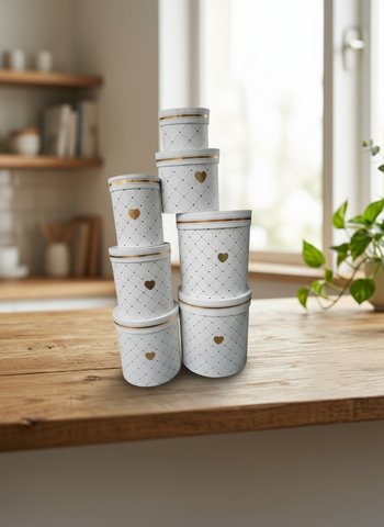 Caja de regalo El Mundo De Sofia 5 pz Blanca Circular