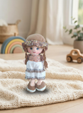 Muñeca Peluche Sofia Lentejuela Café 41 cm grande