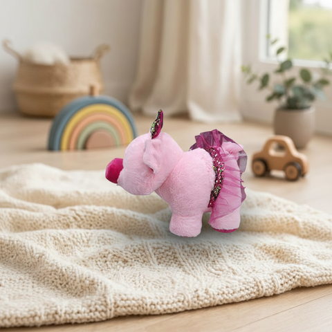 Peluche Puerco Mediano El Mundo De Sofia  con Corona 40cm
