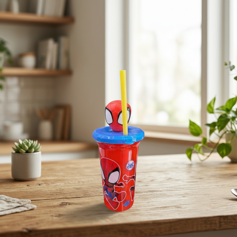 Vaso Plástico SIGLO XXI Spiderman Rojo 443 ml