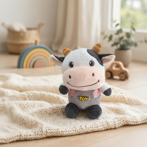 Peluche Vaca Con Overol El Mundo De Sofia 18cm Sentada