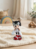Peluche Sonic Negro #1 El Mundo De Sofia 30cm